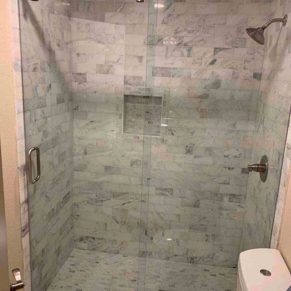 A modern style shower area
