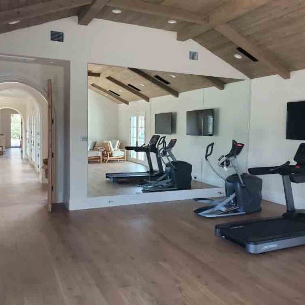 A huge mirror for gym area