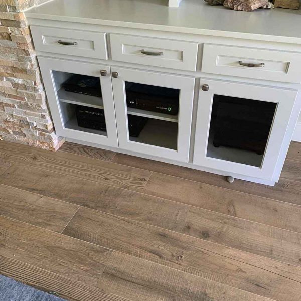 A simple cabinet installed in kitchen area