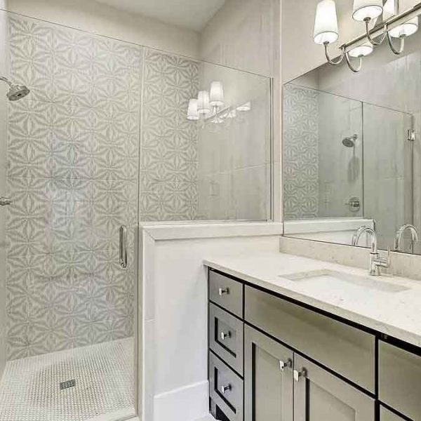 A simple and luxurious shower area