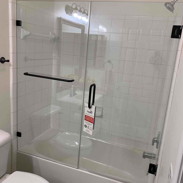 A simple and elegant shower area