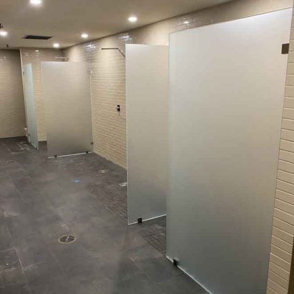 A multiple showers area