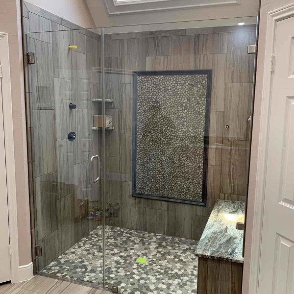 A luxurious and modern shower area