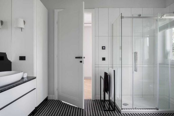 All white and simple bathroom